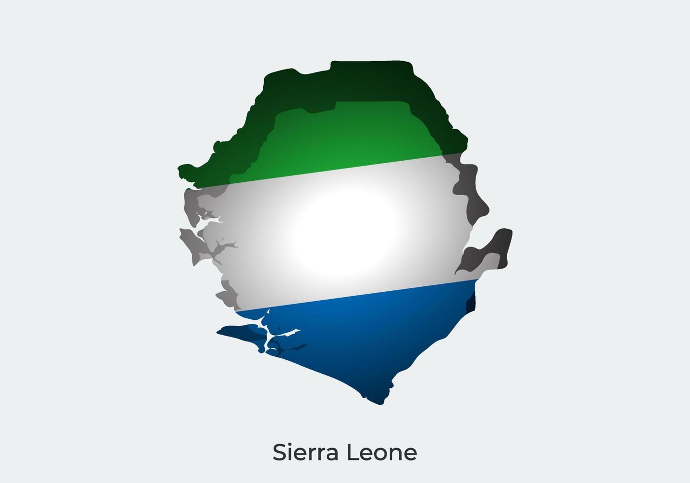 sierra leone flagga. papper skära stil design av officiell värld flagga. Karta begrepp. passa för baner, bakgrund, affisch, årsdag mall, festival Semester, oberoende dag. vektor eps 10