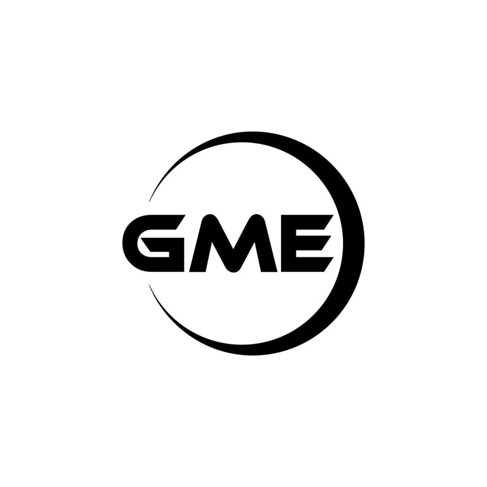 gme-Brief-Logo-Design in Abbildung. Vektorlogo, Kalligrafie-Designs für Logo, Poster, Einladung usw. vektor