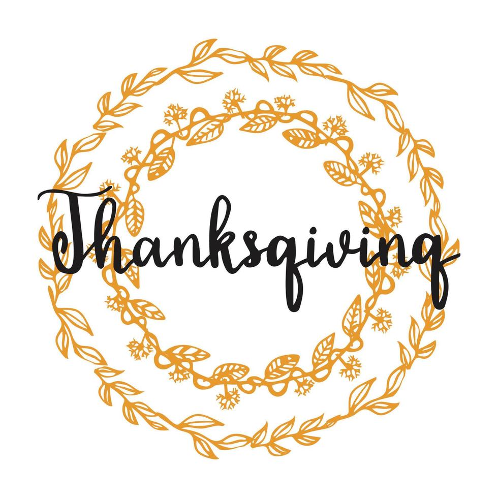 Vintage Thanksgiving-Zeichen Hand Schriftzug Vektor