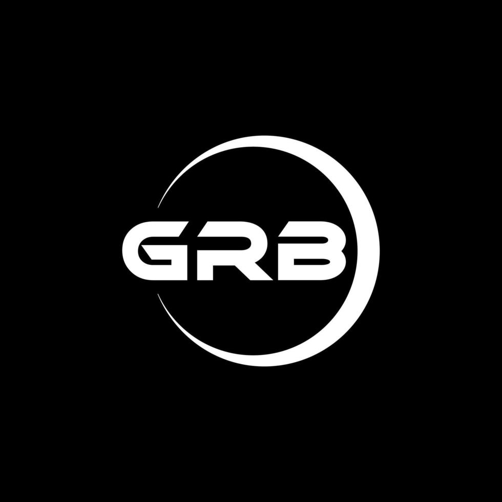 grb brev logotyp design i illustration. vektor logotyp, kalligrafi mönster för logotyp, affisch, inbjudan, etc.