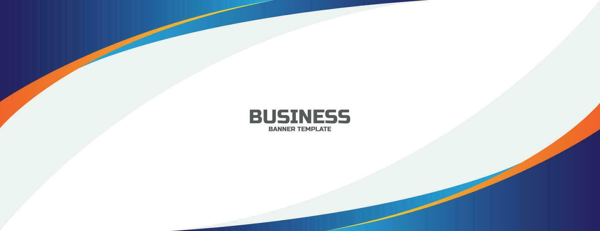 Business-Banner-Hintergrund mit blauen und orangefarbenen Wellenformen. Vektor-Illustration vektor
