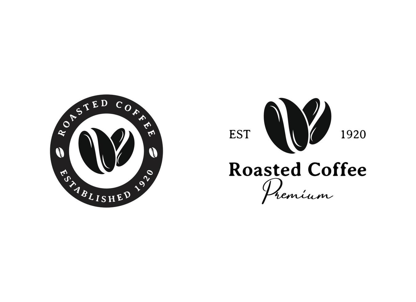 kaffe affär resto och bar logotyp design vektor