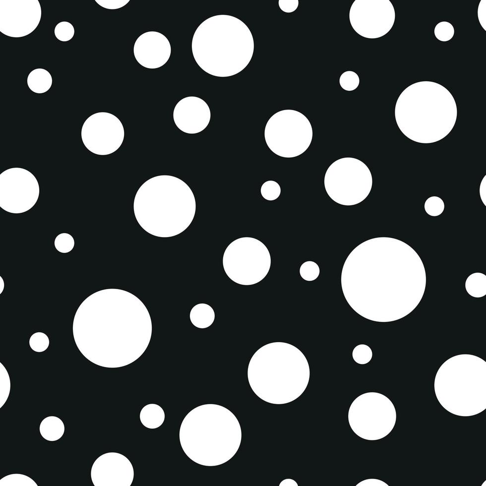 weiße Kreise auf schwarzem Hintergrund nahtloses Muster aus Tupfen minimalistisches Muster zum Verpacken oder Stoff vektor