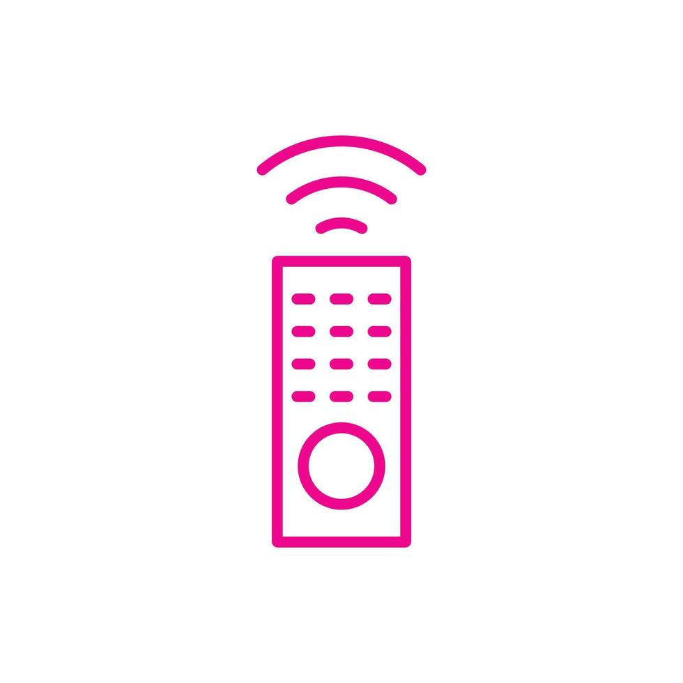 eps10 rosa vektor avlägsen kontrollera TV linje konst ikon isolerat på vit bakgrund. tv avlägsen översikt symbol i en enkel platt trendig modern stil för din hemsida design, logotyp, och mobil app