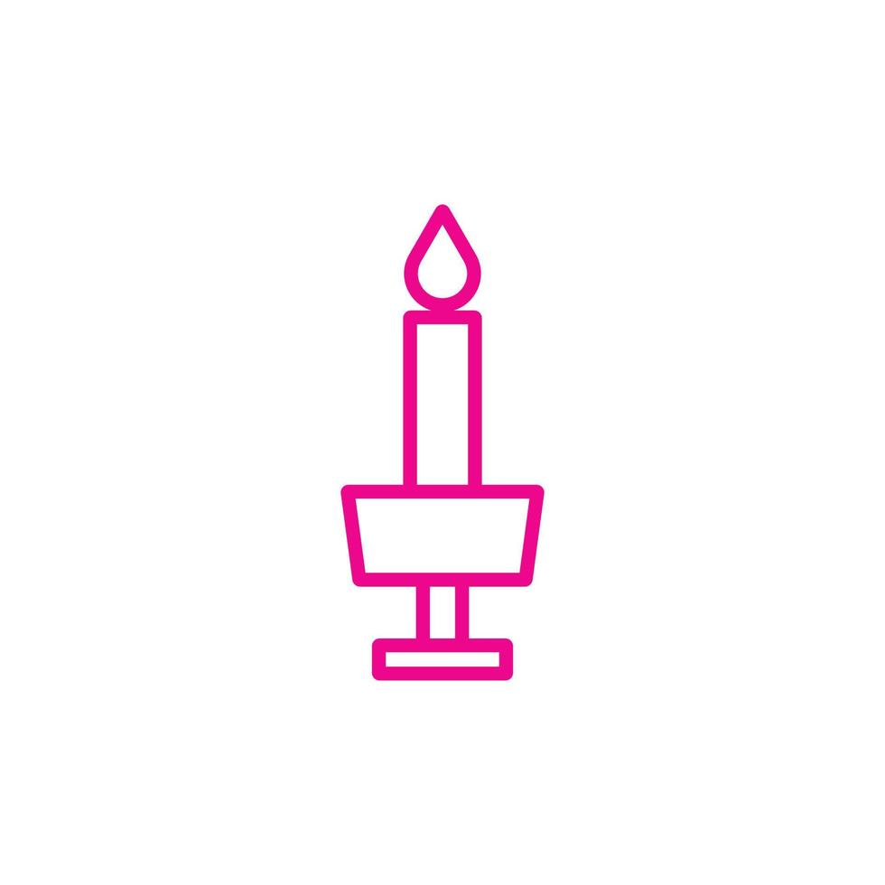 eps10 rosa vektor ljusstake abstrakt linje konst ikon isolerat på vit bakgrund. ljus hållare översikt symbol i en enkel platt trendig modern stil för din hemsida design, logotyp, och mobil app