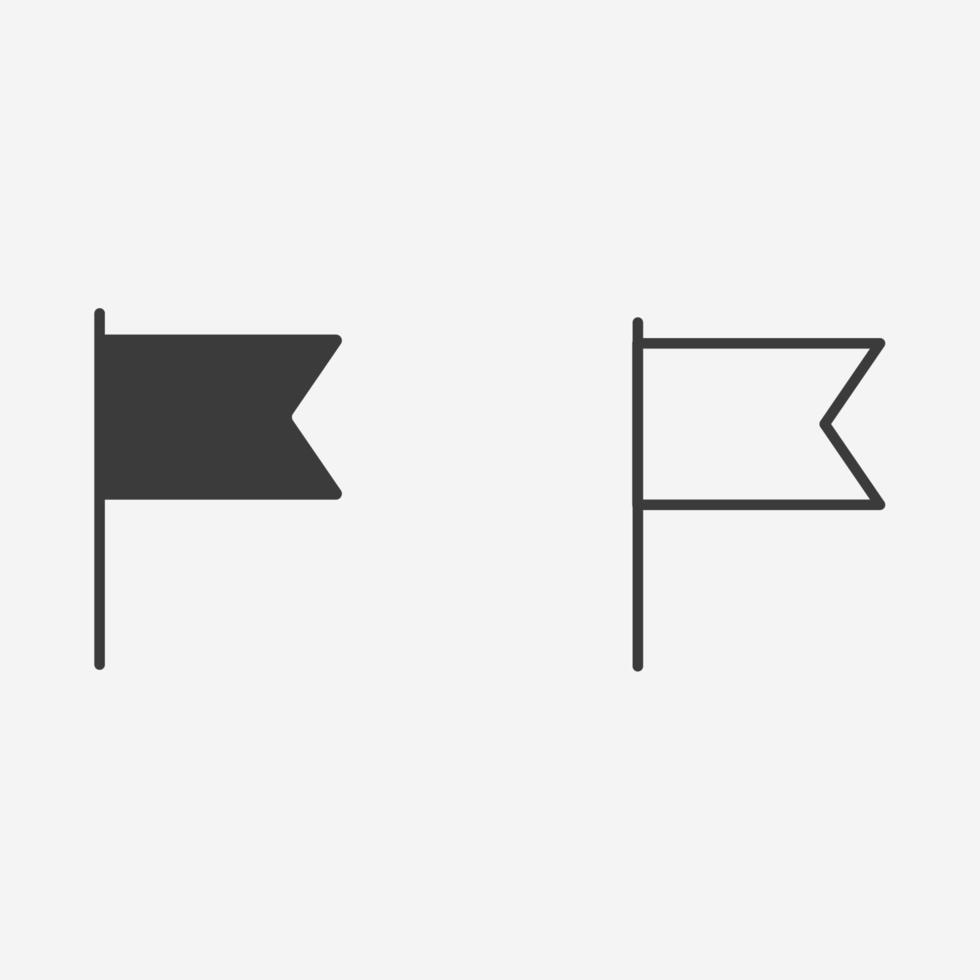 flagga ikon vektor uppsättning. navigering tecken symbol