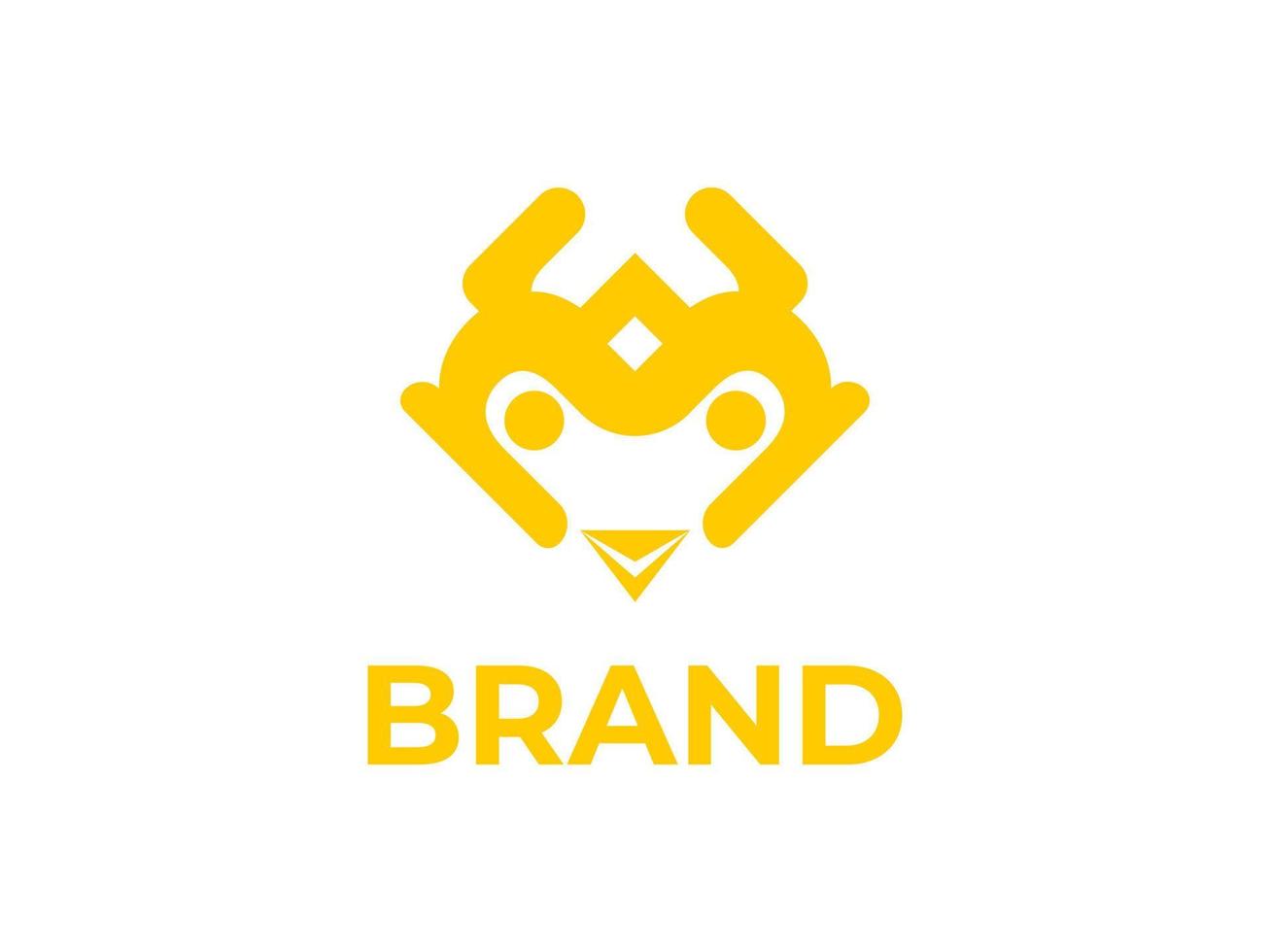 söt logotyp design i de form av en fåglar huvud använder sig av en hjälm är lämplig som en kreativ industri logotyp eller några företag vektor