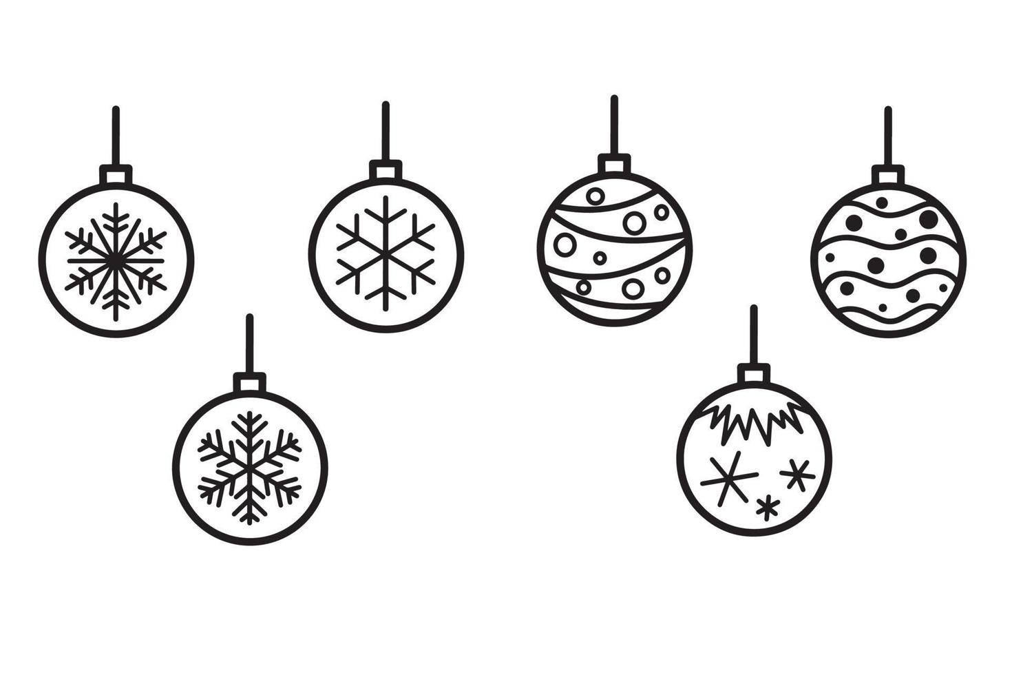 Reihe von Weihnachtssymbolen auf weißem Hintergrund vektor