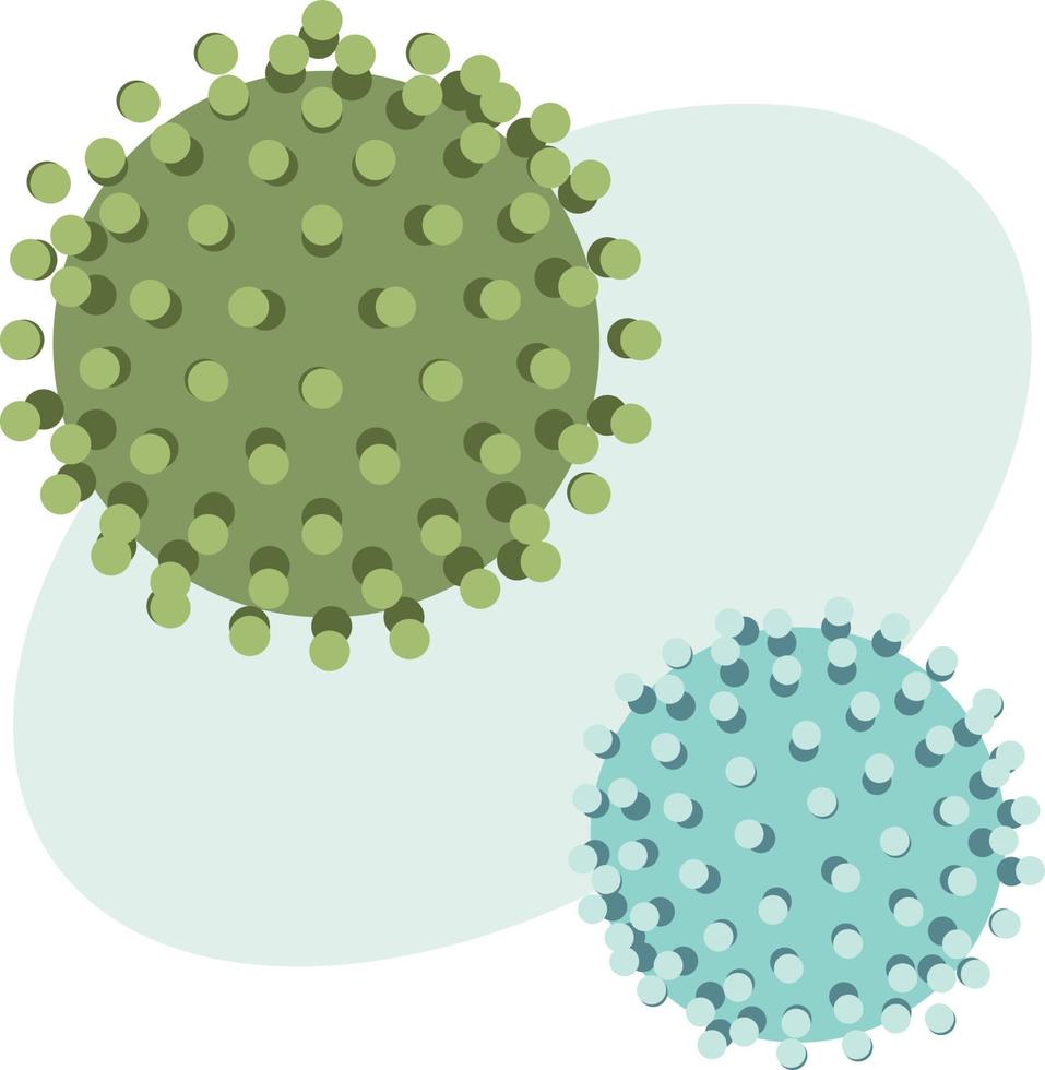 Virusmolekül, Coronavirus-Zelle. Vektor-Illustration vektor