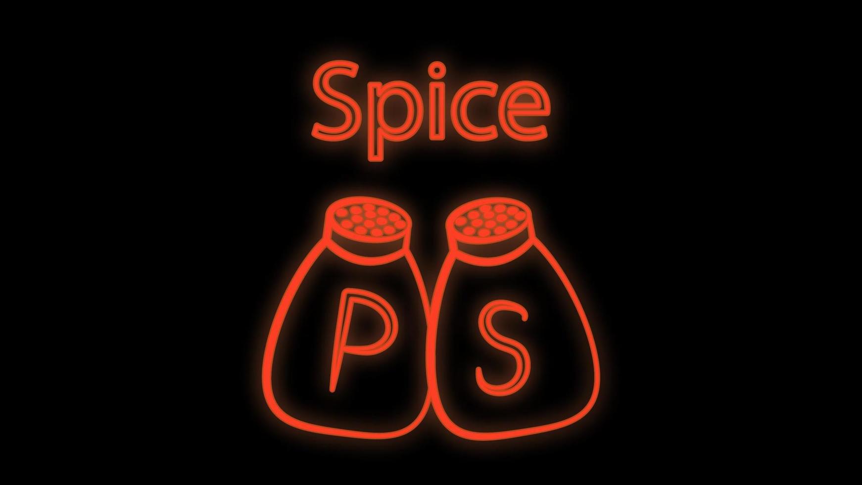 lysande neon linje salt och peppar ikon isolerat på svart bakgrund. matlagning kryddor. färgrik översikt begrepp. vektor