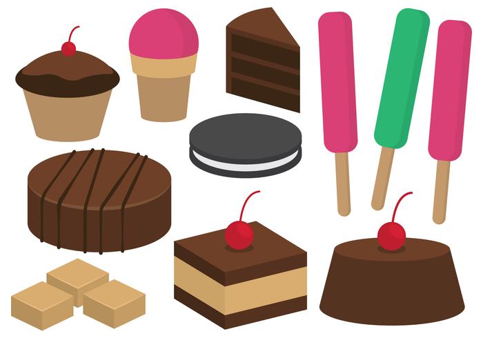Desserts und Süßwaren Illustration vektor