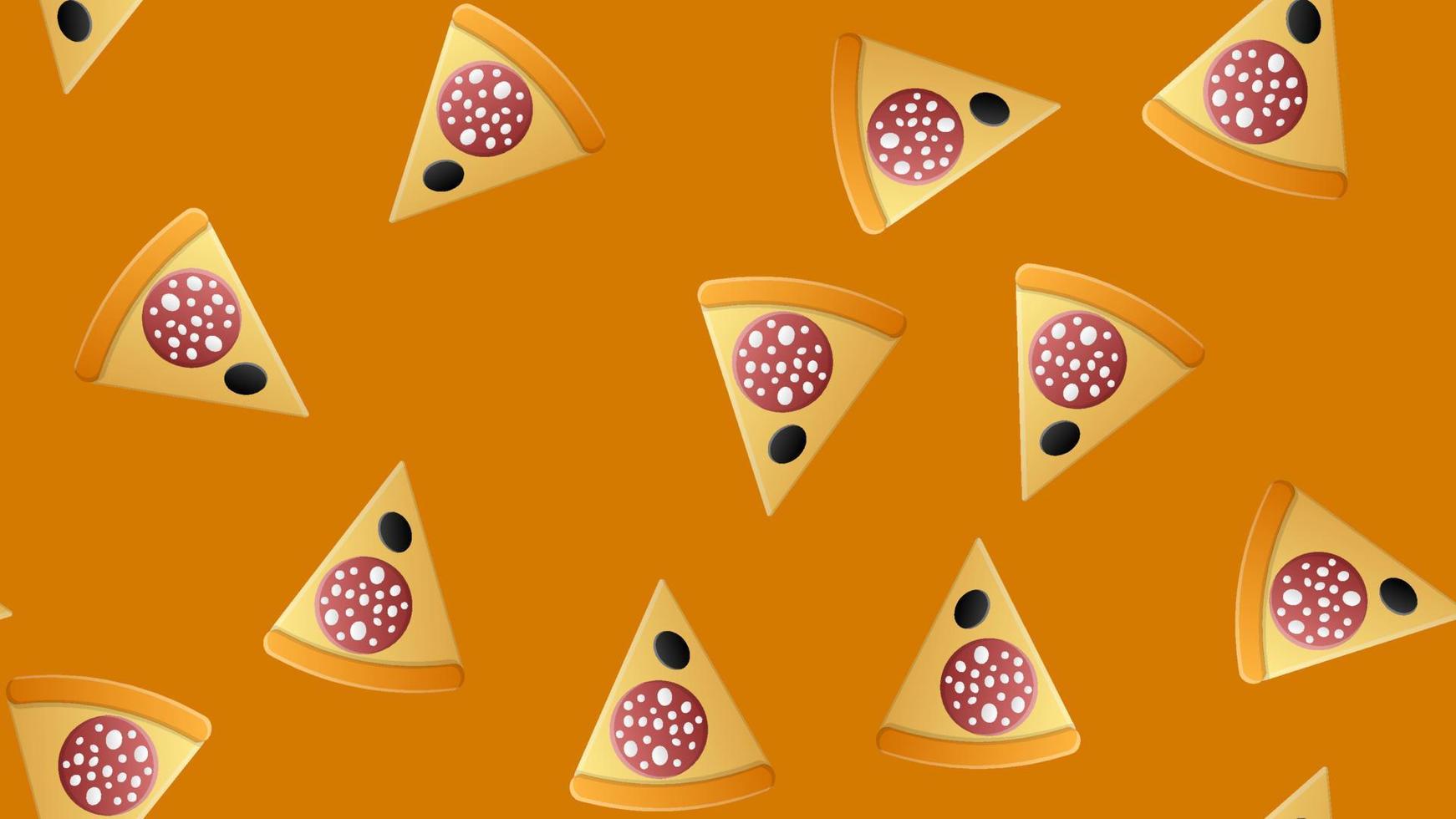 pizza mönster teckning bakgrund. skräp mat sömlös hand dragen för omslag och dekoration skriva ut vektor