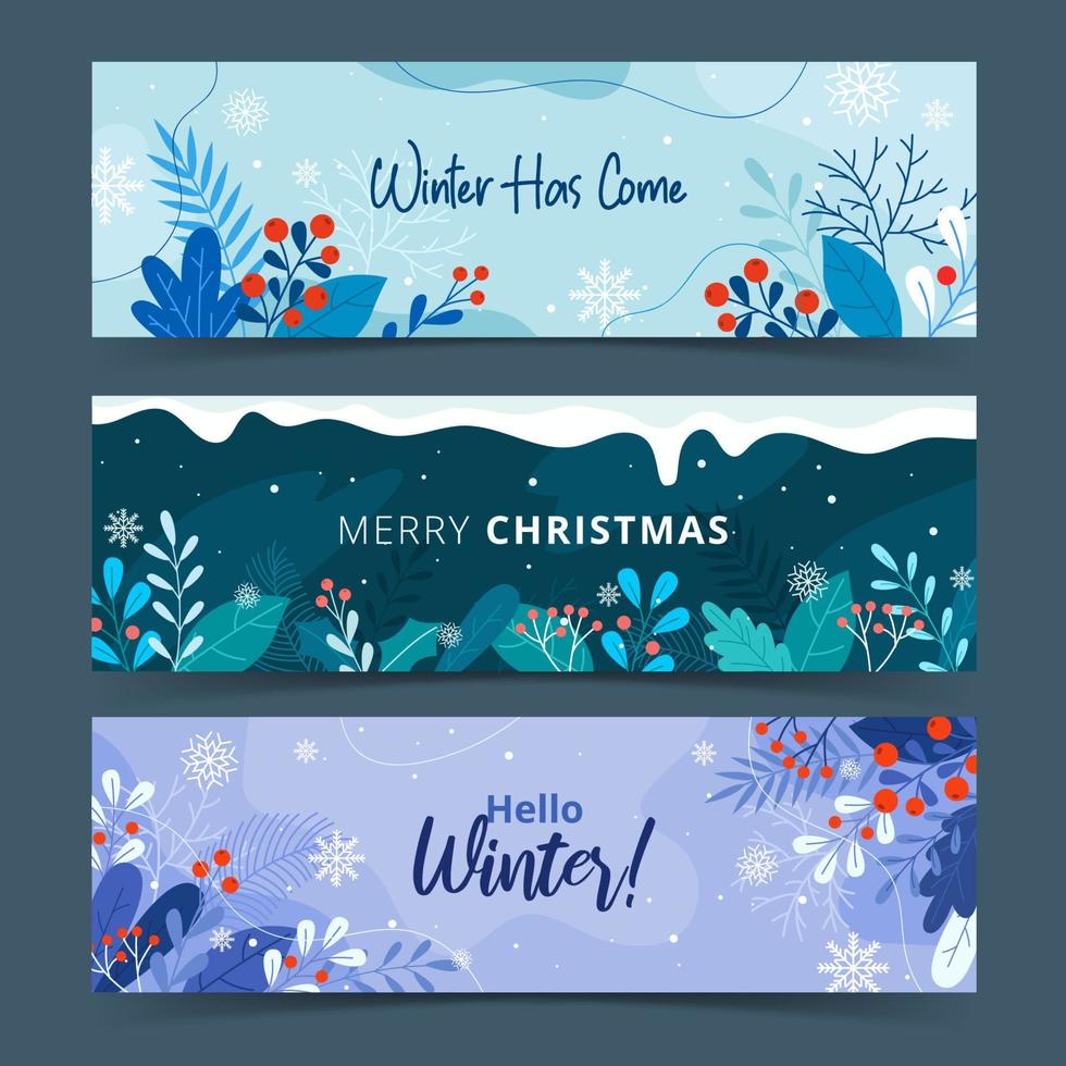 Winter-Banner-Vorlage vektor