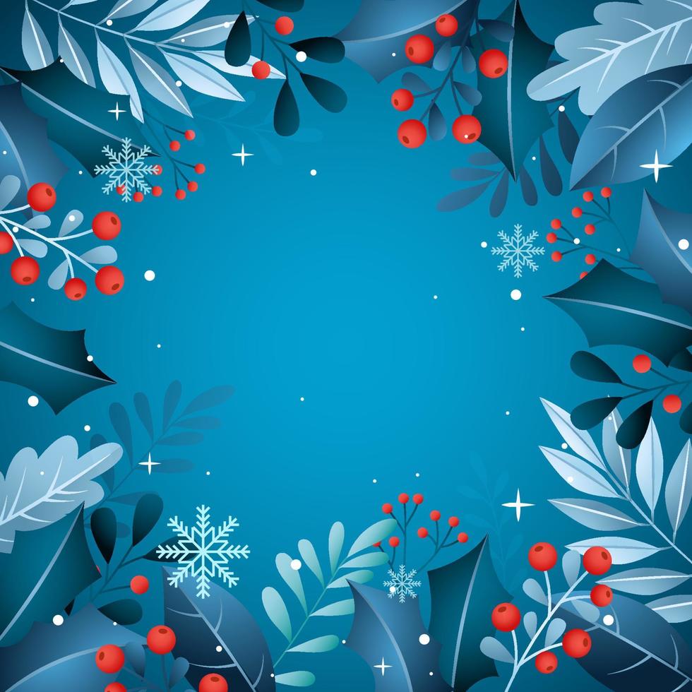 Winter floraler Hintergrund vektor
