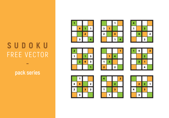 Sudoku vektorpackserie vektor