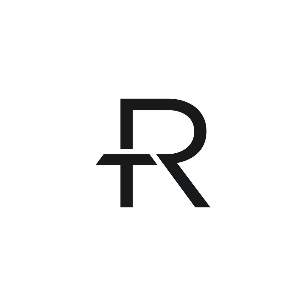 r und t abstrakte Initialen schreiben Monogramm-Vektor-Logo-Design vektor