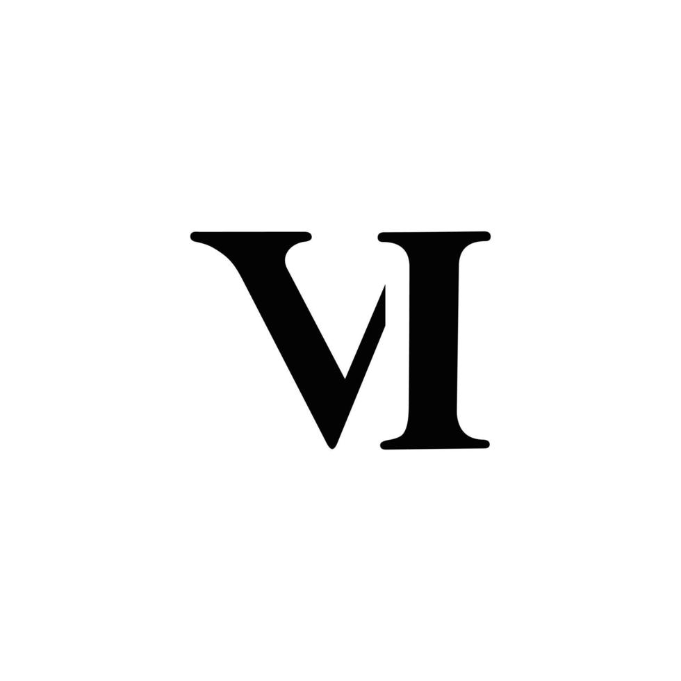 abstrakt v och jag initialer monogram logotyp design, ikon för företag, enkel, elegant vektor