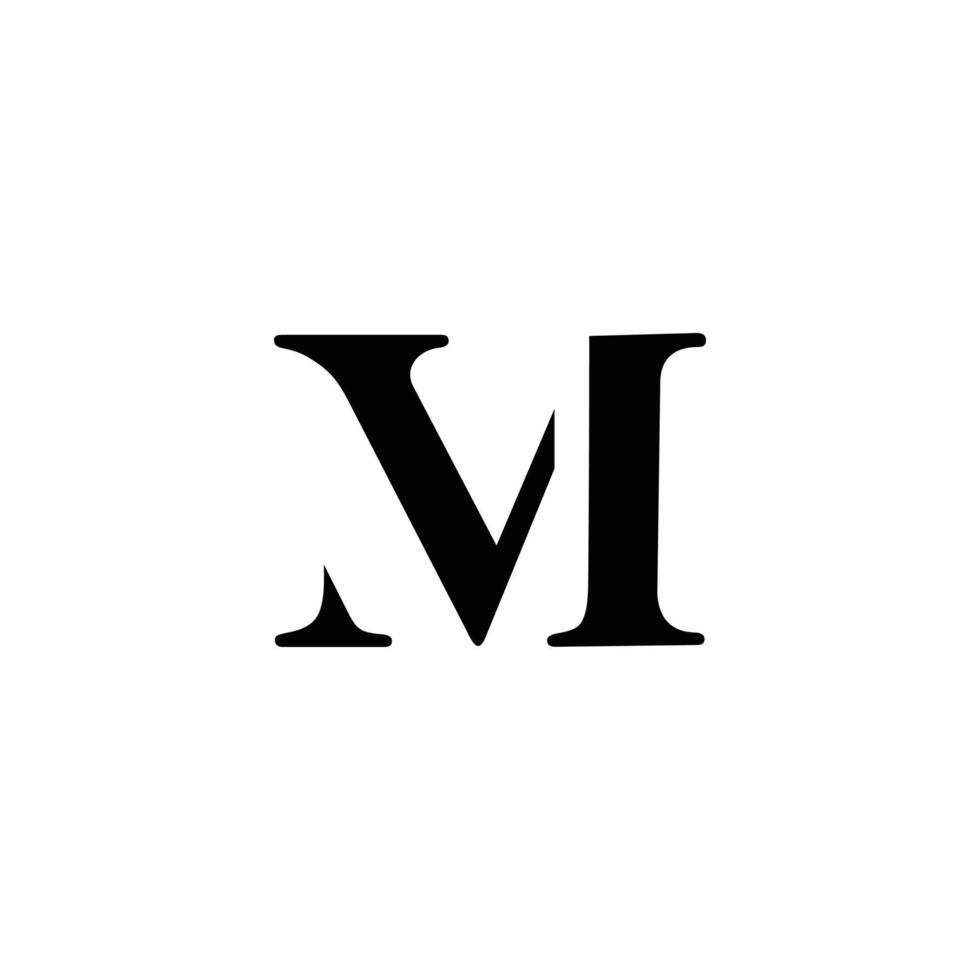 abstraktes vm mv-Initialen-Monogramm-Logo-Design, Symbol für Unternehmen, einfach, elegant vektor