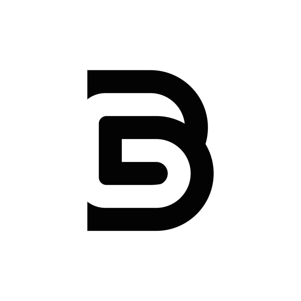 abstrakt bg initialer monogram logotyp design, ikon för företag, mall, enkel, elegant vektor
