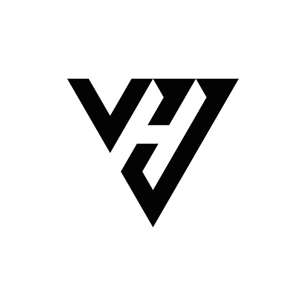 abstraktes VH-Initialen-Monogramm-Logo-Design, Symbol für Unternehmen, Vorlage, einfach, elegant vektor
