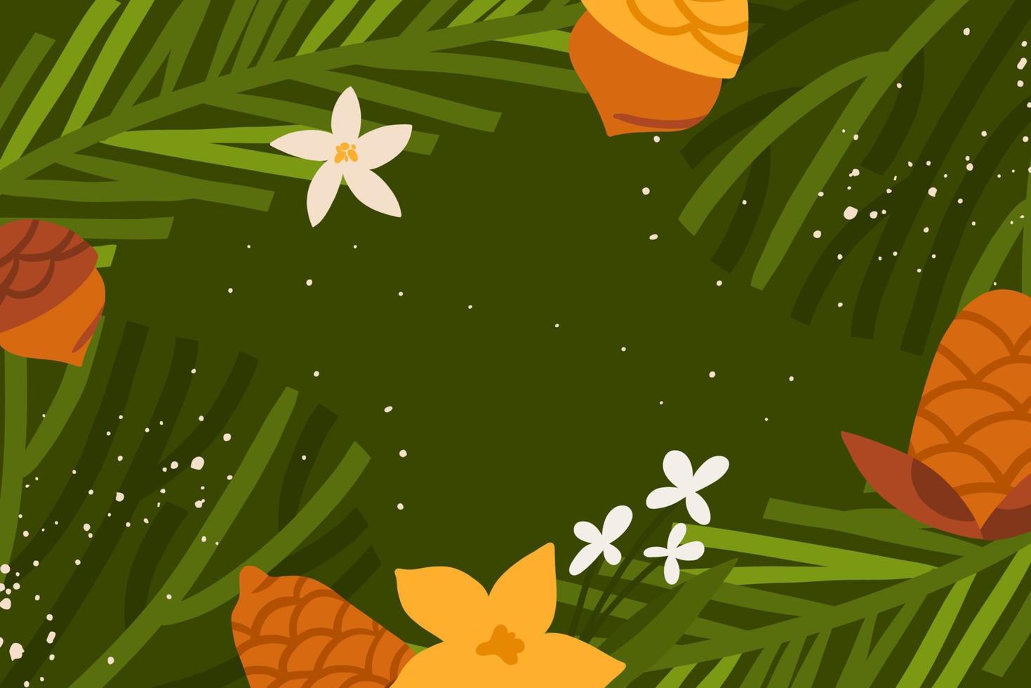 hand dragen vektor abstrakt grafisk glad jul och Lycklig ny år ClipArt illustrationer hälsning kort med blommor och lämnar.glad jul söt blommig kort design bakgrund.vinter Semester konst.