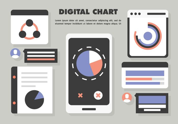 Freie Wohnung Diagramm Infografik Vektor