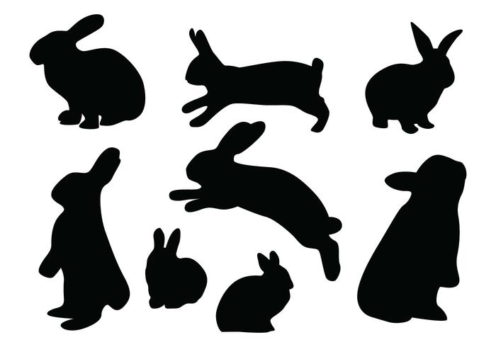 Kaninchen-Silhouette Vektoren