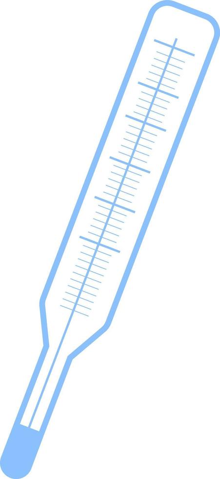 Chemisches Thermometer, Illustration, Vektor auf weißem Hintergrund.