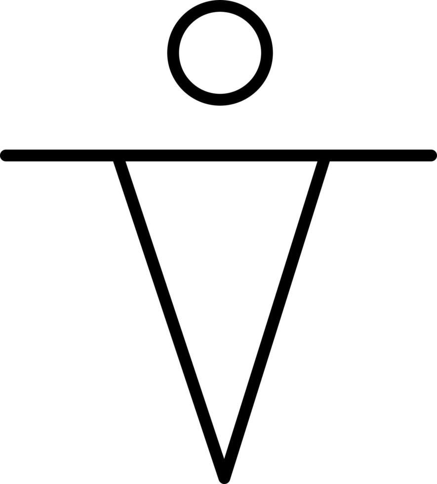 Piktogramm freundlicher Mensch, Illustration, auf weißem Hintergrund. vektor