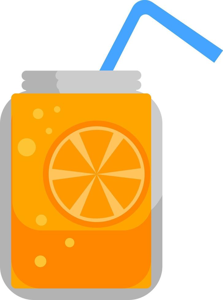 Orangensaft, Illustration, Vektor auf weißem Hintergrund.