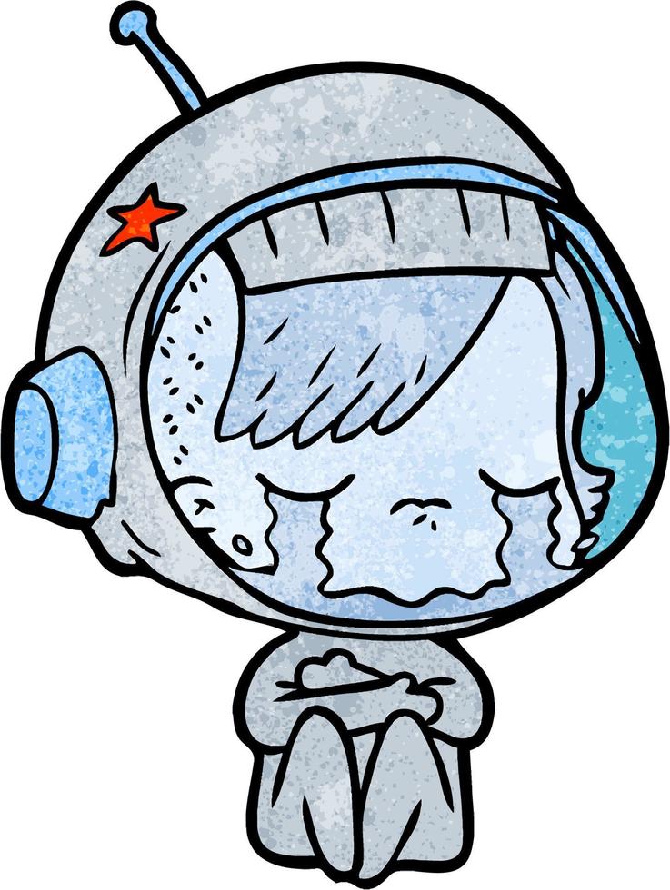 vektor astronaut karaktär i tecknad serie stil