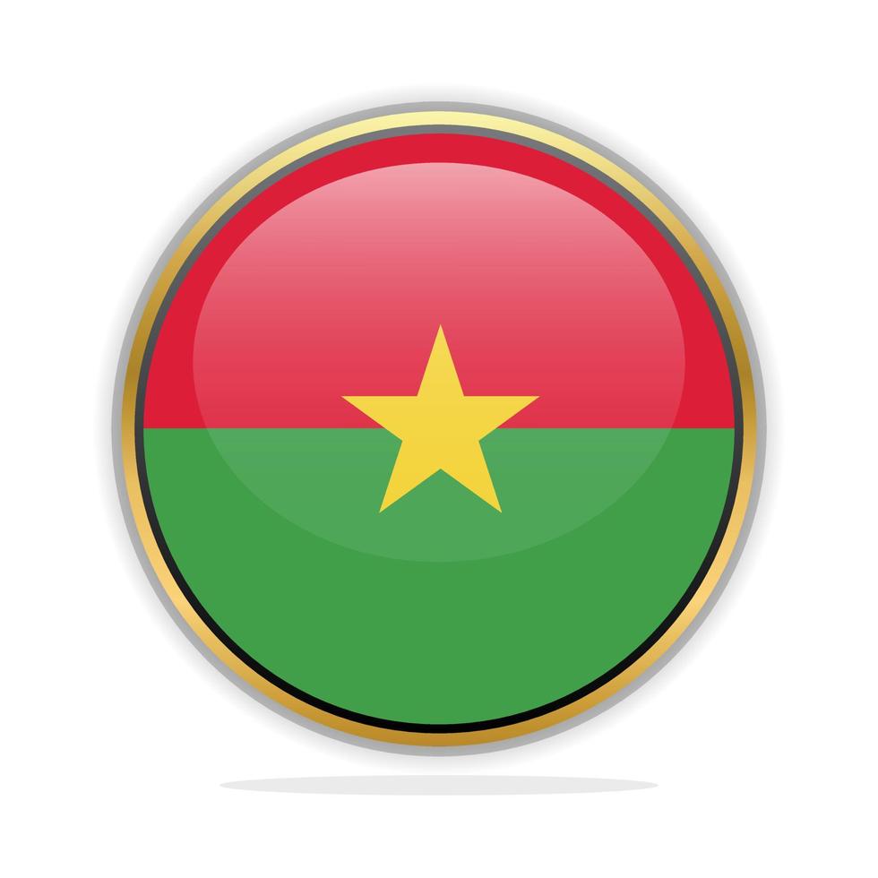 knapp flagga design mall Burkina faso vektor
