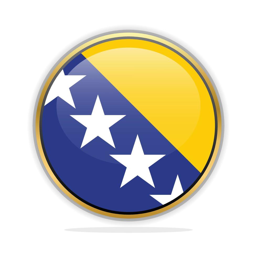 Designvorlage für Schaltflächenflaggen Bosnien vektor