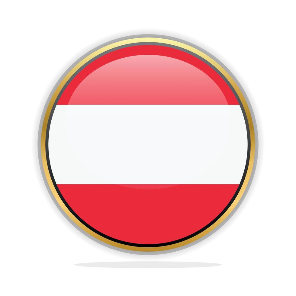 Button Flagge Designvorlage Österreich vektor