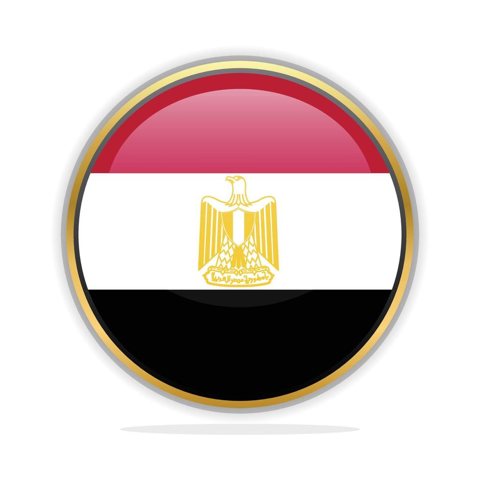 knapp flagga design mall egypten vektor