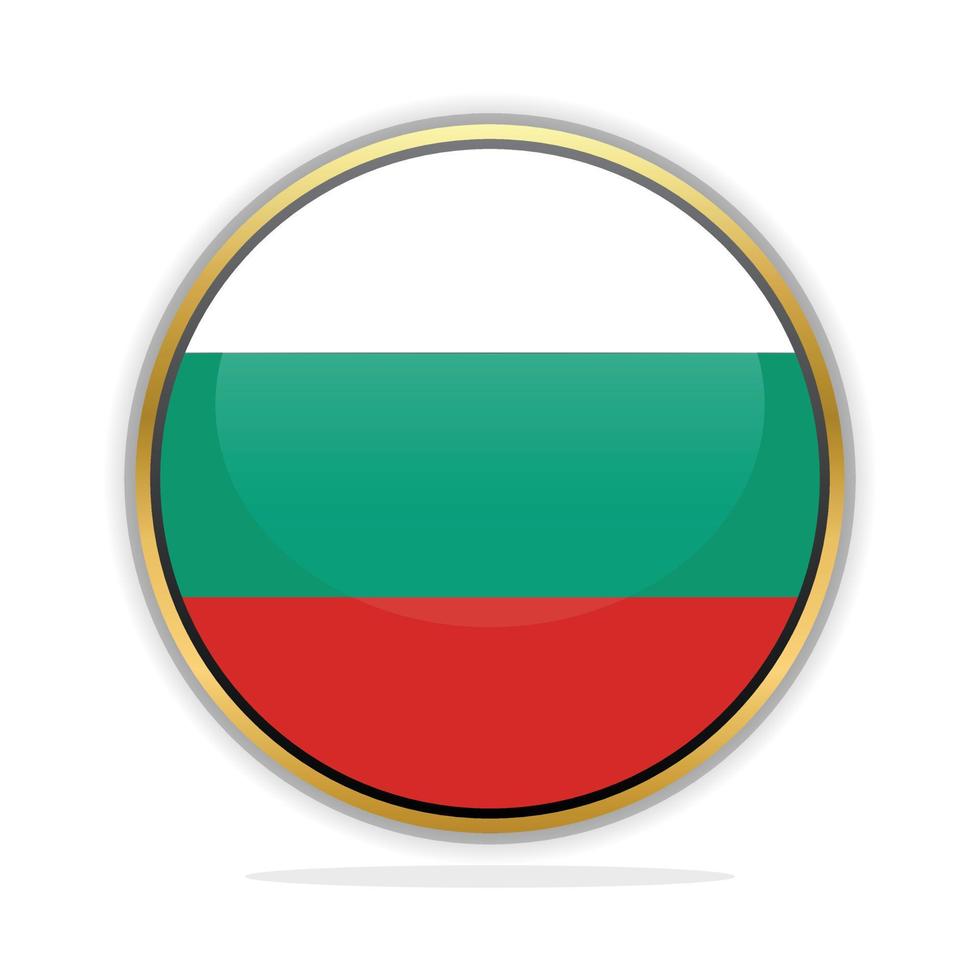 Designvorlage für Schaltflächenflaggen Bulgarien vektor