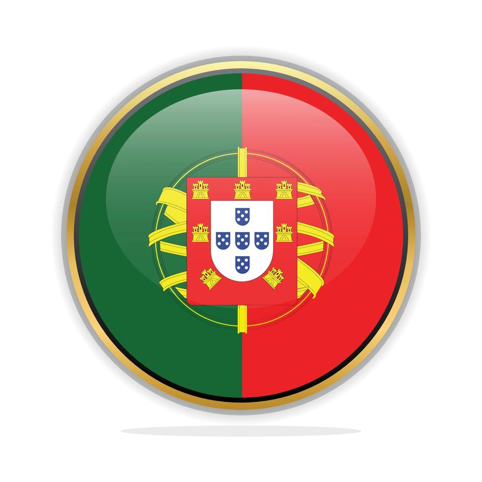 knapp flagga design mall portugal vektor