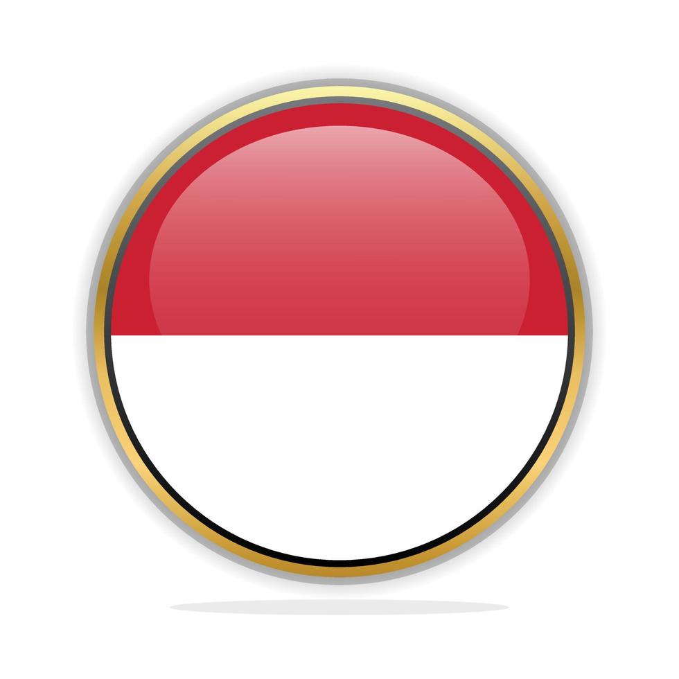knapp flagga design mall indonesien vektor