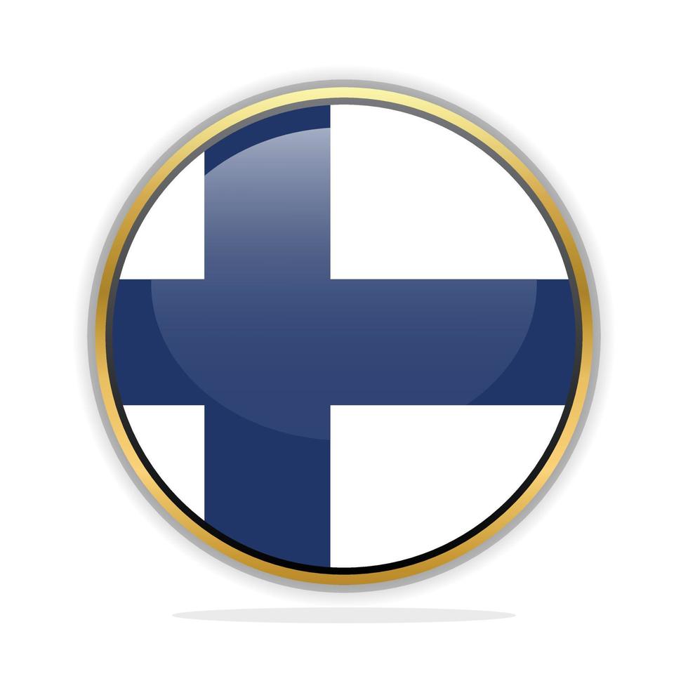 Designvorlage für Schaltflächenflaggen Finnland vektor