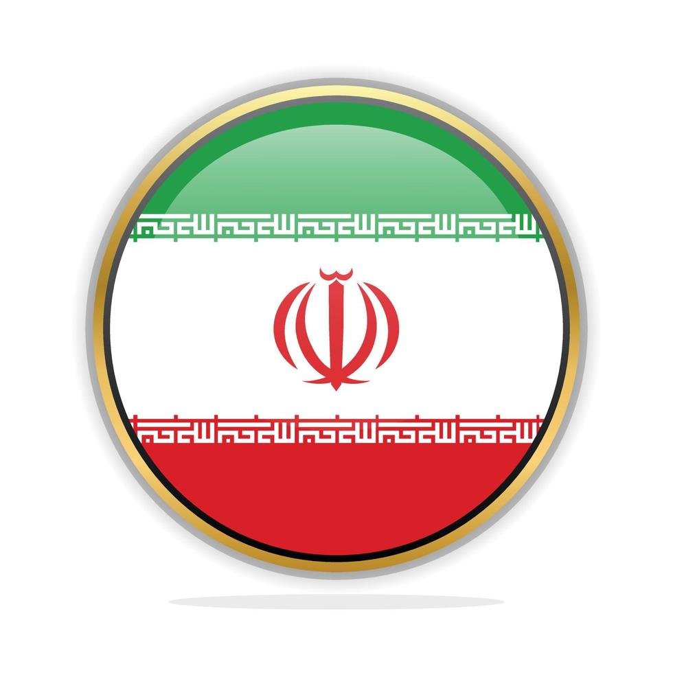 Designvorlage für Schaltflächenflaggen Iran vektor