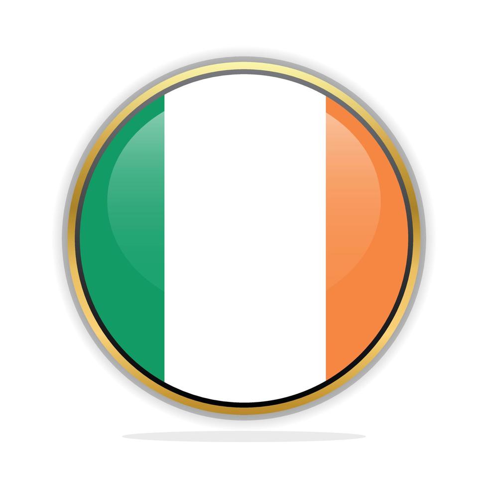 Designvorlage für Schaltflächenflaggen Irland vektor