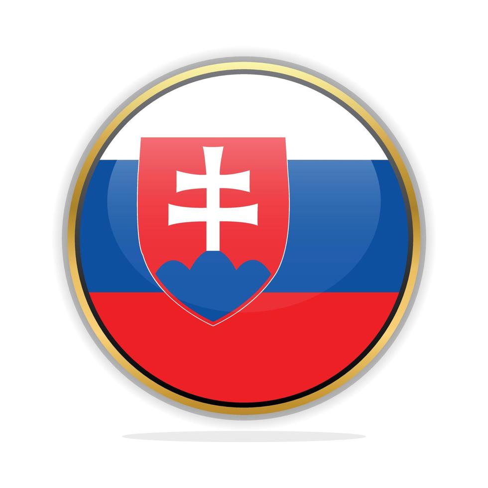 Entwurfsvorlage für Schaltflächenflaggen Slowakei vektor