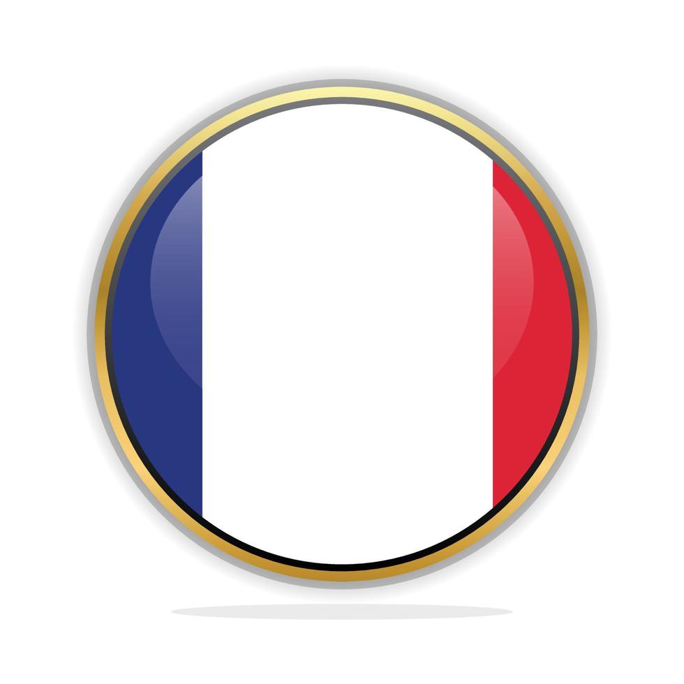 knapp flagga design mall Frankrike vektor
