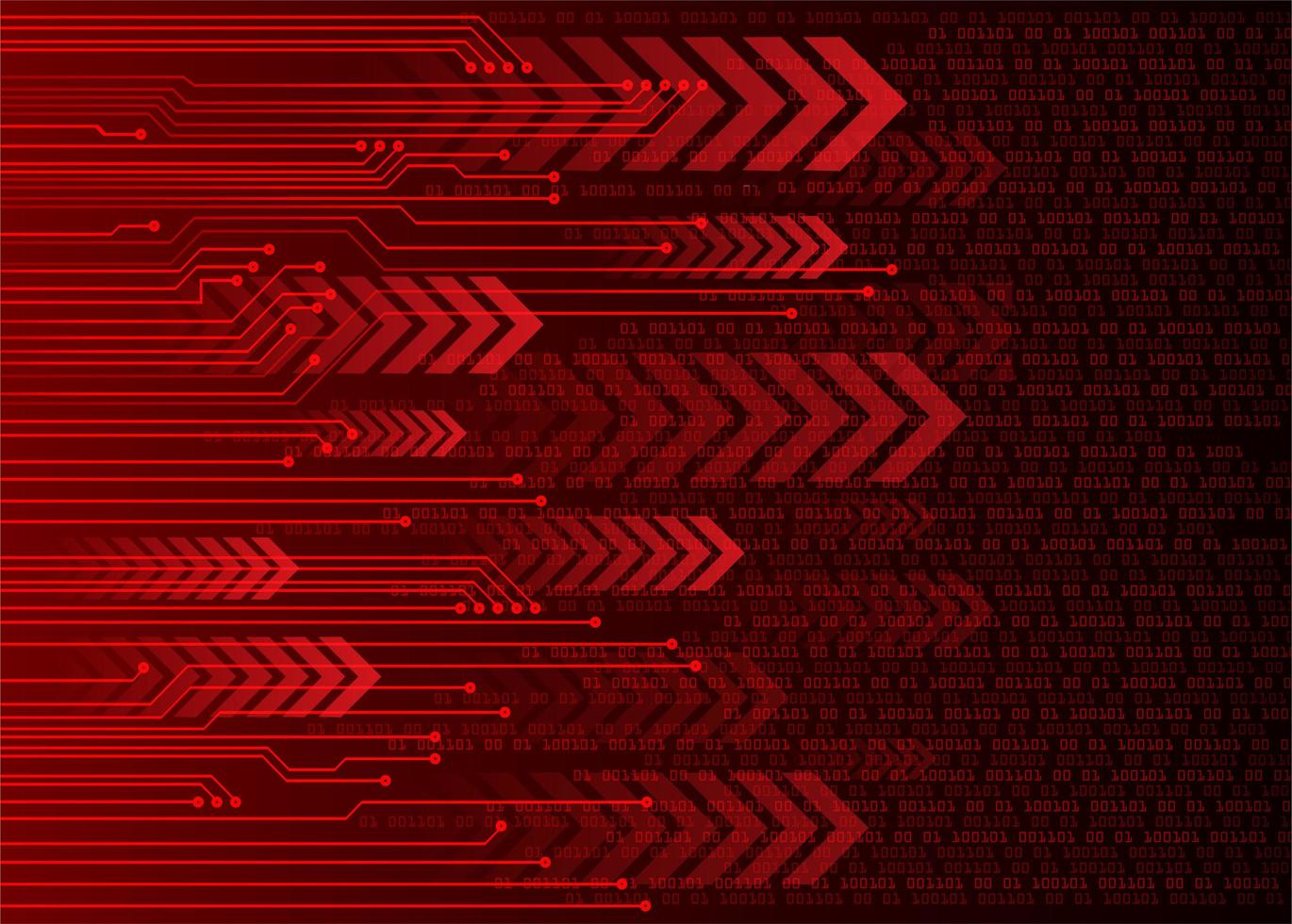 Roter Pfeil Cyber Circuit Zukunftstechnologiekonzept vektor