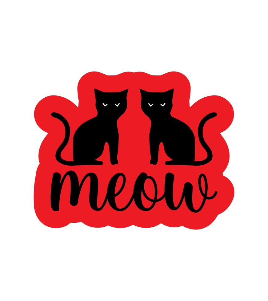 Katzen-T-Shirt-Design vektor