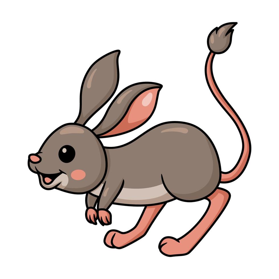 niedliche kleine jerboa-zeichentrickfigur vektor