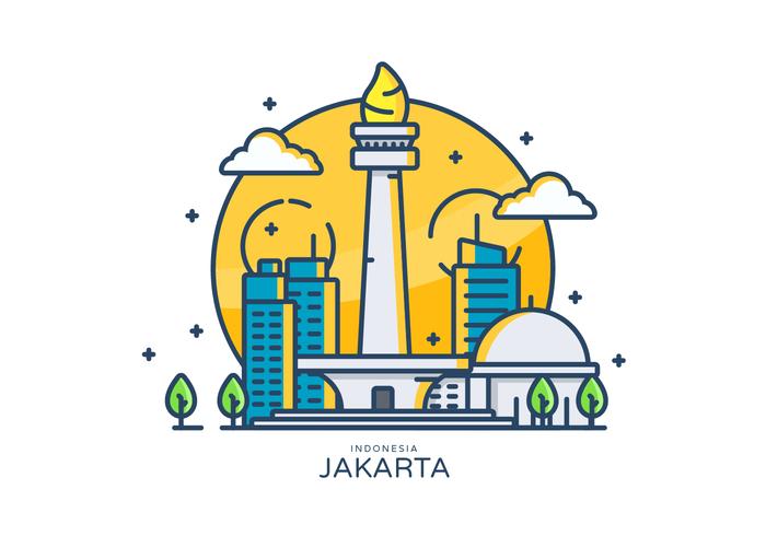 Monas Linear Vector Illustration