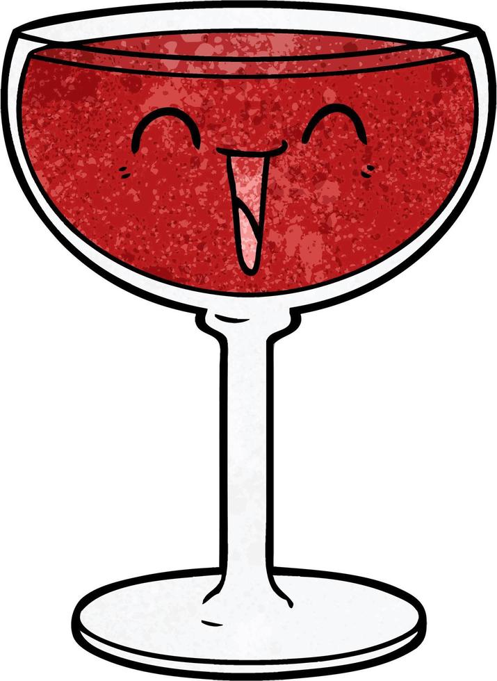 Cartoon glückliches Weinglas vektor