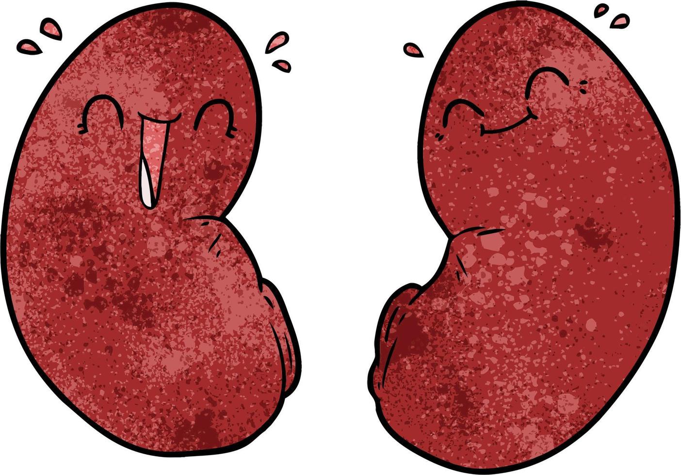 Vektor-Nieren-Charakter im Cartoon-Stil vektor