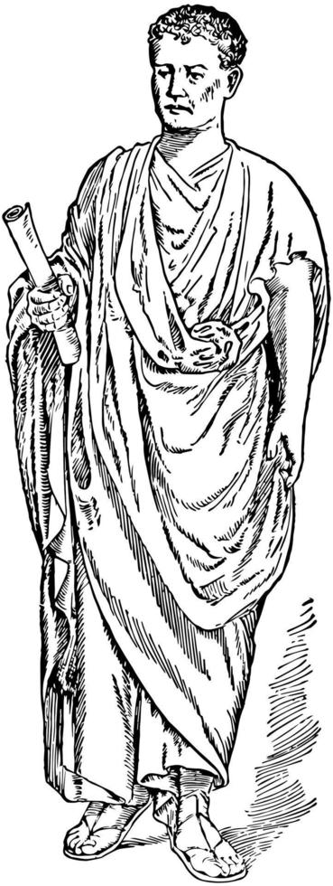 tiberius, årgång illustration vektor